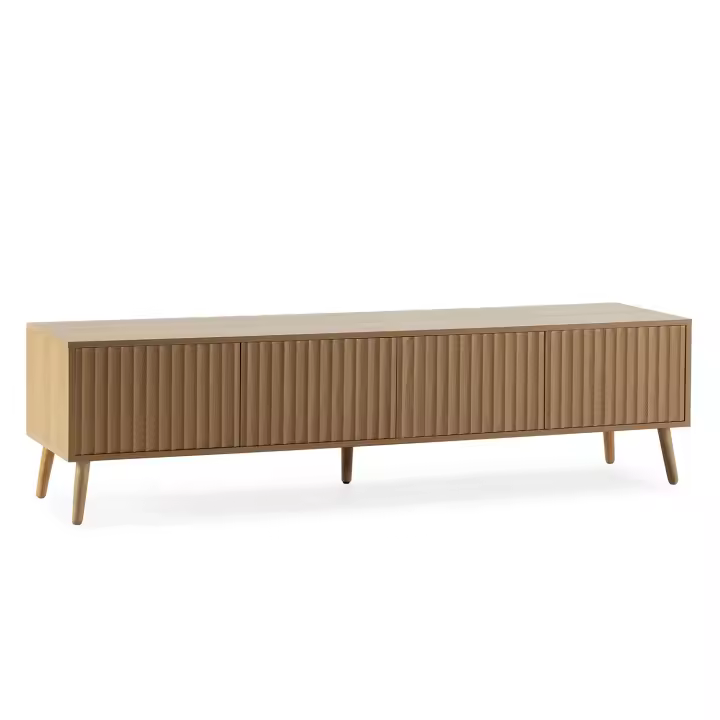 VS Venta-Stock Mueble tv Lluvia 4 puertas color roble, 160 cm largo - 1