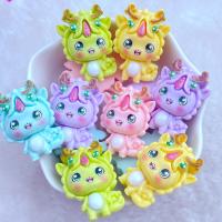 10Pcs Pequeños Dinosaurios De Resina 21*28mm Para Manicura Y Accesorios De Cabello Adornos Planos Serie Lindo Para Borlas - details 3