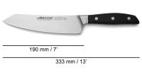 ARCOS Manhattan - Cuchillo Santoku Rocking (190 mm) - Acero Inoxidable Forjado Nitrum® - Mango Polioximetileno Negro - 161600 - details 0