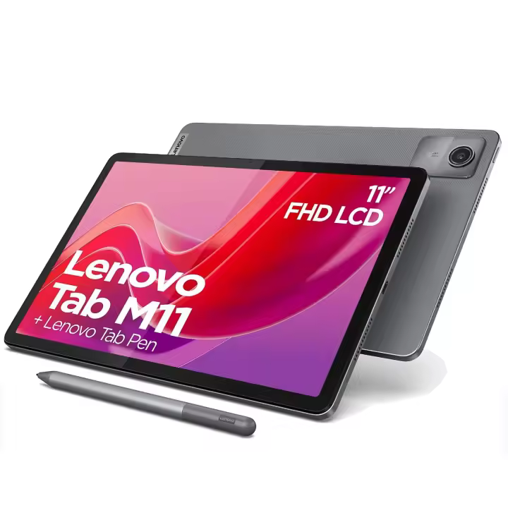 TABLET LENOVO M11 + PEN / WIFI / 128GB+4GB RAM / PANTALLA 11'' LCD FULL HD+ / CÁMARA TRASERA SIMPLE 8MP / FRONTAL 8MP / WIFI 5 / BLUETOOTH 5.1 / ANDROID / AUDIO JACK / MICROSD / BATERÍA 7.040MAH / CARGA RÁPIDA 15W / CONECTOR USB-C - 1