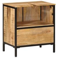 vidaXL Mueble de baño madera maciza de mango y hierro 55x35x60 cm - details 3