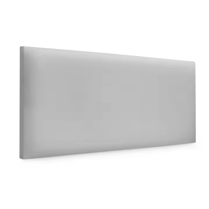 DHOME Cabecero de Polipiel o Tela AQUALINE Liso Cabeceros Cabezal Tapizado Cama Lujo (Gris Claro Polipiel) - 1