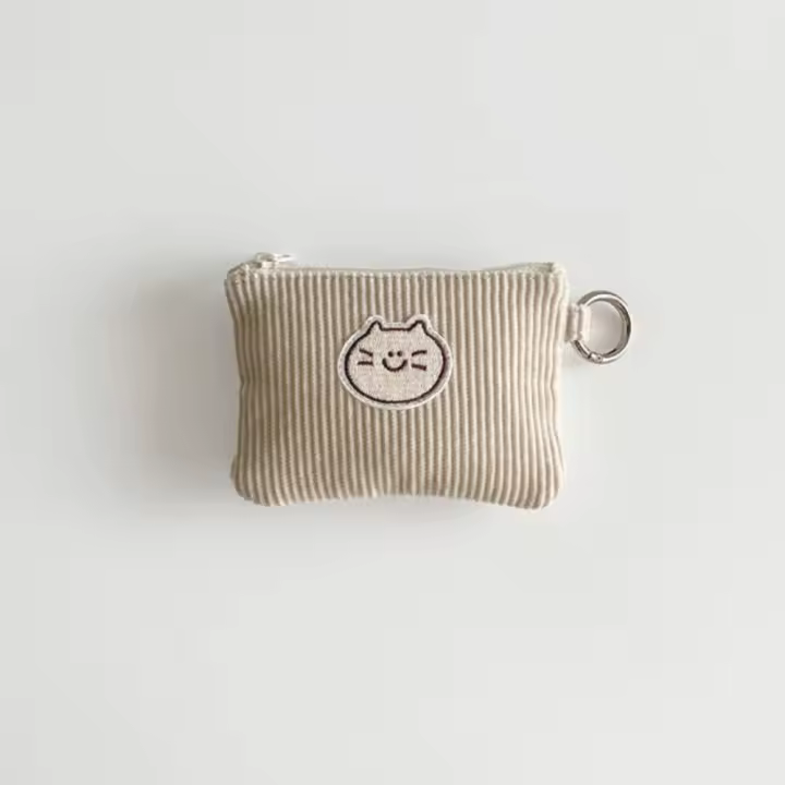 Bolso De Monedas De Corduroy Multifuncional Mini Maquillaje Viaje Estilo Waffle Cierre De Cremallera Bolsa Unisex Adulto - 1
