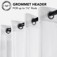 Panel De Cortinas Semi Transparentes Blancas/Oscurecidas Para Niños Para Sala De Estar Y Dormitorio Con Bolso Para Percha Voile De Fiesta - details 0