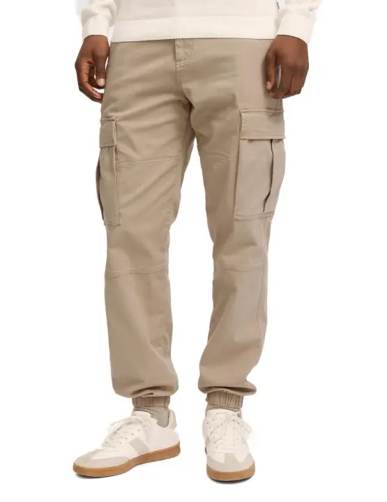 Pantalón Jack&Jones Kane cargo beige con puño para hombre - 1