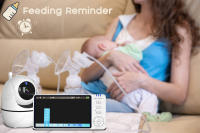 Monitor De Bebé Con Cámara De Vigilancia 720P 5 Pulgadas Pantalla Tamaño Video Intercomunicador De Dos Vías Visión Nocturna Automática Pánico Tilt Zoom - details 12