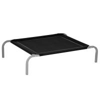 PawHut Cama Elevada para Perros Gatos Transpirable Cama Mascotas para Dormir Relajar con Marco de Acero para Interiores Exterior 90x65x20 cm Negro - details 0