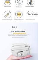 Hervidor De Agua Plegable Para Viaje 304 Acero Inoxidable Botella De Leche Para Bebé Portátil a Prueba De Fugas Y Comprimible - details 0