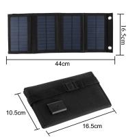 Panel Solar Plegable De 20W Con Bolsa Cargador De Célula Solar 5V USB Para Teléfono Móvil Camping Montañismo Ciclismo - details 11