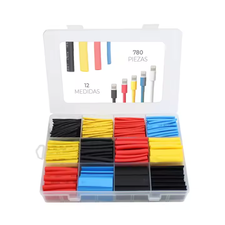 Set de 780 Piezas de Tubo Termoretráctil Jonzzy - 12 Tamaños Distintos - Tubos Termorretráctiles para Cables - 1