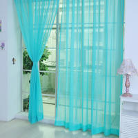 Cortinas De Vidrio Transparente Estilo Moderno Color Sólido Fácil Instalación Para Ventanas Material Poliéster Algodón - details 27