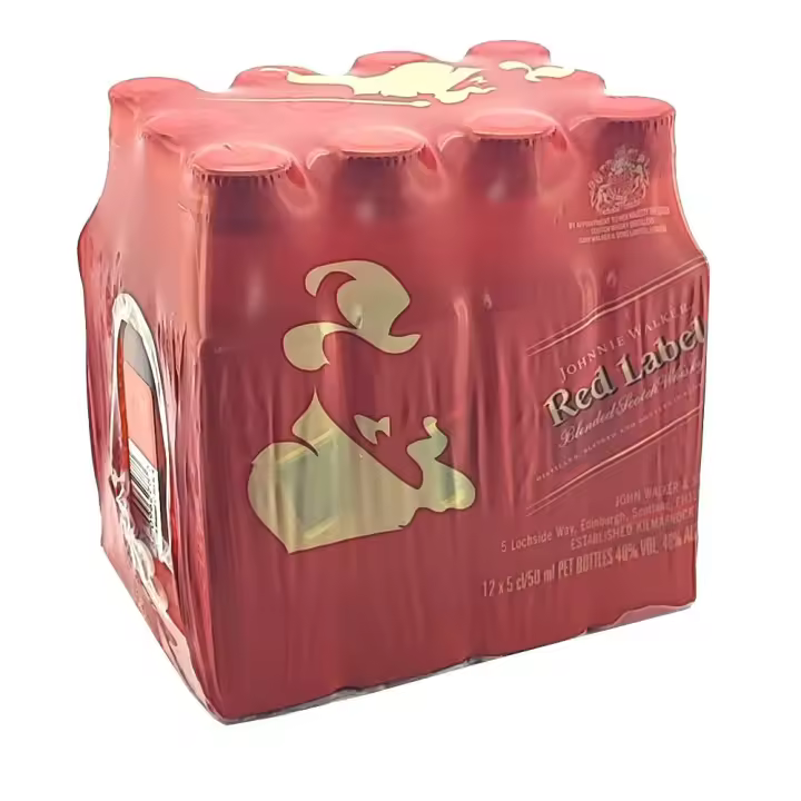 Pack de 12 Mini Botellitas Whisky  Johnnie Walker Red Label 5Cl - 1