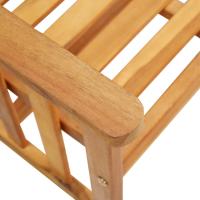 vidaXL Sillas de jardín con mesita madera maciza acacia 159x61x92 cm - details 4