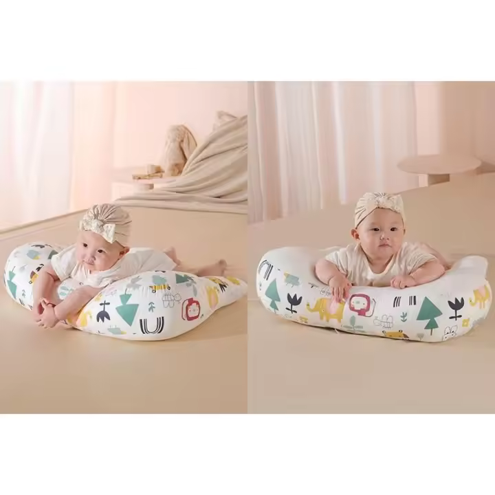 Almohada para bebé antivómitos, almohada para dormir con la cabeza en alto, almohada de frijoles de doble cara, almohada transpirable, refrescante y cómoda. - 1
