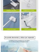 Cepillo De Pared De Baño Multifuncional Con Mango Largo Y Esponja Desmontable Cepillos Para Piso De Azulejos Y Bañera Herramientas De Limpieza Doméstica - details 4