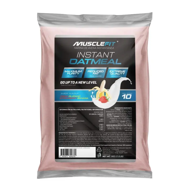 Harina de Avena 1 kg - MuscleFit│Oatmeal│Bajo en grasas│Calidad│Avena│MUSCLECULT - 1