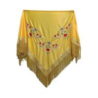 Manton Bordado en Flores Para Adulto. Mantones Flamenco Sevillana.Mantón para fiesta ,Ancho de 170cm - details 3