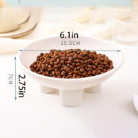 Contenedor De Alimentos Para Mascotas Estable Protector De Cuello Alto Resistente a Derrames Y Práctico Para Gatos Y Perros Plástico Duradero Con Placa De Agua - details 4