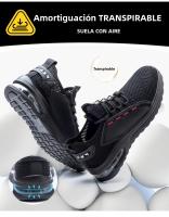 Zapatos De Seguridad Para Hombre Verano Malla Antipinchazos Punta De Acero Transpirables Ligeros Con Inserto De Kevlar Y Tela Superior - details 11