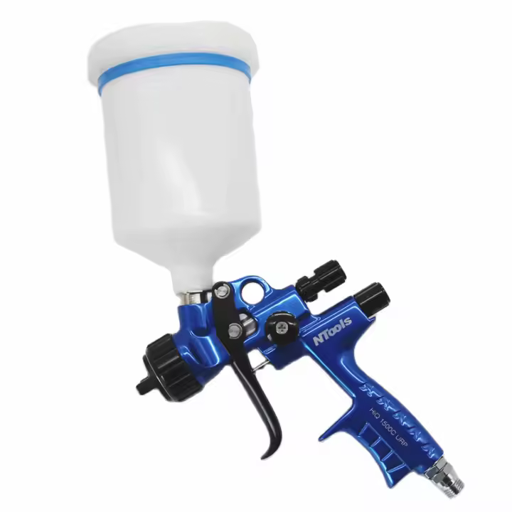 Pistola De Pintura Ntools Edición Limitada Azul LVLP Con Boquilla De 1.3mm Y Tanque Para Coche Diseño Nuevo Pistola De Aire Sprayer - 1