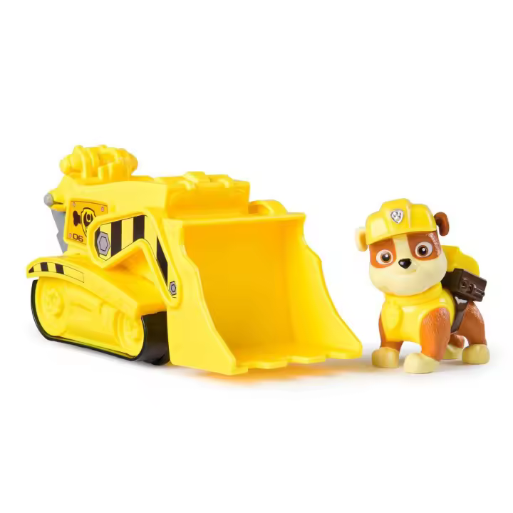SPIN MASTER - Patrulla Canina - Excavadora Y Figura Rubble - Excavadora Juguete para Niños con Figura Rubble Patrulla Canina - 6071214 - Juguetes Niños 3 Años + - 1