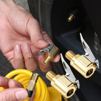 Adaptador De Conector De Inflador De Neumáticos De Coche En Latón 8mm Válvula De Rueda Para Bomba De Inflable Clip-on - details 0