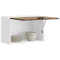 vidaXL Armario de pared cocina Porto madera ingeniería roble marrón en color Marrón roble/Negro/Gris hormigón y más | almacenamiento funcional diseño moderno para baño dormitorio sala - details 4