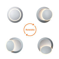 Lámpara De Pared LED Rotativa Para Interior Luz De Noche Para Dormitorio Sala De Estar Pasillo Sofá Iluminación De Fondo Decorativa Para El Hogar Con Espejo - details 4