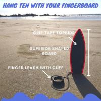 Mini Air Finger Tip Surfing Skateboard Descompresión Técnología Negra Juguete Creativo Para Decompresión Plástico 10x3 Cm Para Todas Las Edades - details 4