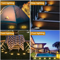 Lámpara Solar IP68 LED Para Exteriores Luz De Suelo Con Energía Solar Para Jardín Patio Camino Decoración De Jardín Luz Subterránea Para Pista Y Pared - details 12