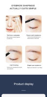 Aparato De Belleza Para Cejas Con Brocha Y Cortador De Pestañas Postizas Acero Inoxidable Bocadillo Delgado Para Uso Personal - details 7