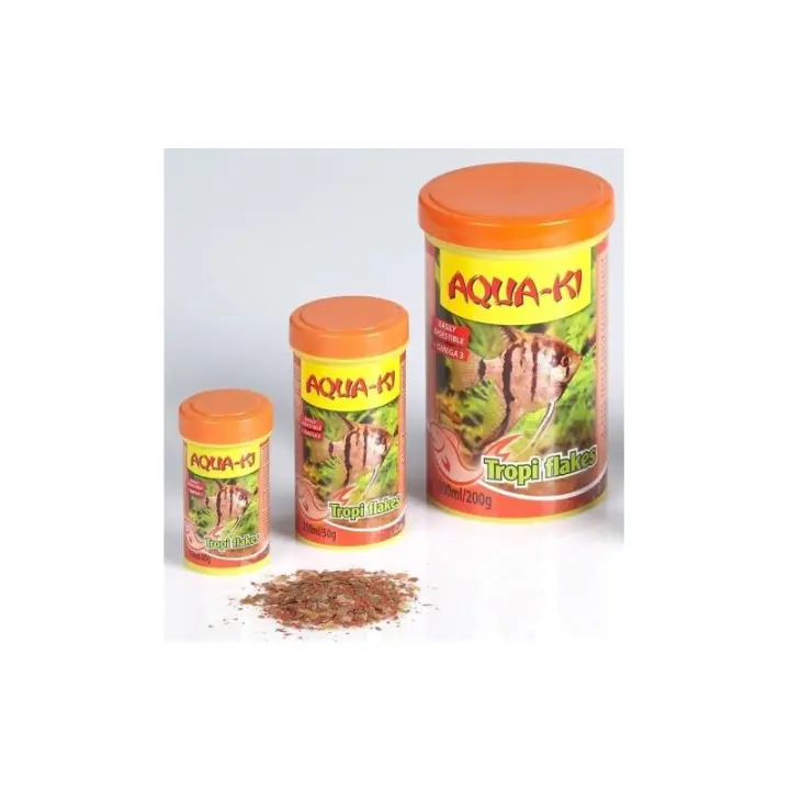Aqua-Ki Tropi Flakes 200Gr.Escamas Alimento Peces Tropicales de agua caliente - 1