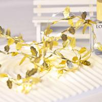 Luces De Hojas Doradas LED Para Decoración De Navidad Y Bodas En Sala De Estar Y Dormitorio Con Pilas Incluidas - details 0