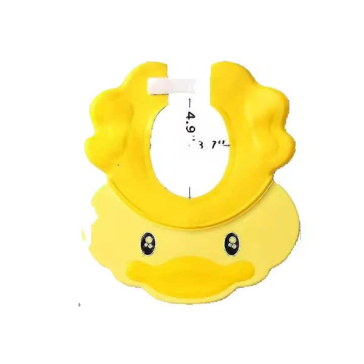 Gorro de ducha de bebé sombrero de champán a prueba de agua para niños protege los ojos de los oidos, protector de lavado de cabello de silicona ajustable-GSL - 1
