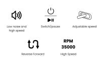 Máquina De Uñas Eléctrica 35000 RPM Con Almacenamiento Para Pulir Y Pintar Uñas De Acrílico Y Gel Con Cortadores Set De Manicura - details 1