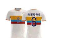 Camiseta De Hombre Colombia Streetwear Fútbol 3D Impreso Secado Rápido Transpirable Para Parejas Manga Corta Cuidado Con Lavado Mecánico Estilo Casual - details 2