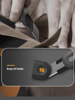 Cuchillo De Papel Deli Black Sk2 Con Botón De Presión Y Corte Automático De Alta Calidad Herramienta De Oficina Y Estación De Trabajo Con Hoja De Acero Carbono 3 Estilos - details 7