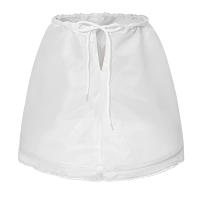 Delantal De Encaje Para Niñas 2023 Con 3 Aros Y Cintura Elástica Vestido De Novia Con Encaje Y Volantes Moda Infantil - details 0