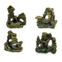 Adorno De Acuario Pequeño Montaña De Piedra Y Roca Para Tanque De Peces Decoración Arbolado Y Cueva Accesorios De Acuario Color Amarillo - details 4