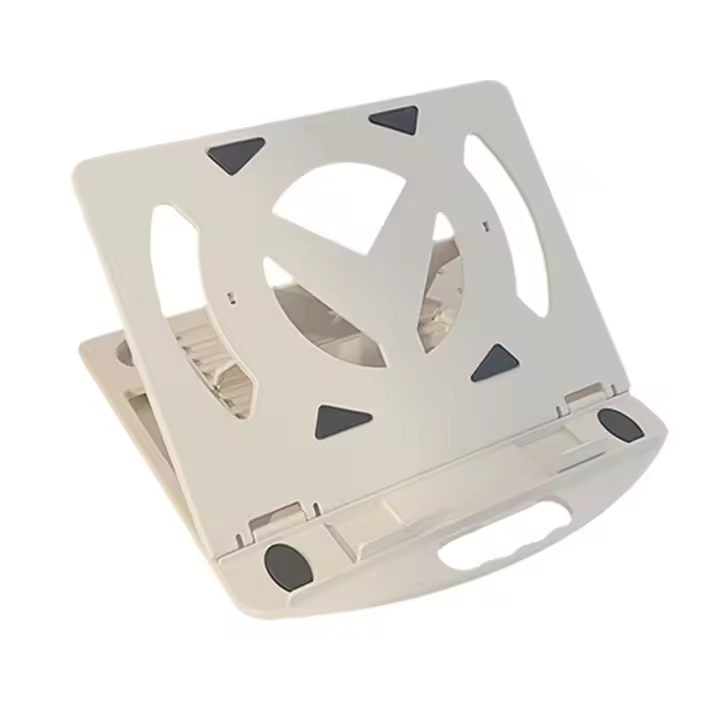 Ajustable Soporte Del Ordenador Portátil de Escritorio de Elevación Plegable Portátil de Refrigeración Titular Blanco Tipo Y con Soporte para Teléfono Móvil - 1