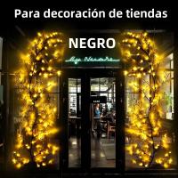 Lámpara De Ramas De Árbol DIY Con 72/96 LED Iluminación Solar O USB Para Decoración De Hogar Vines De Sombra Luz De Navidad Bendecible - details 9