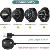 Cable De Carga De Repuesto Para Reloj Suunto 9 Peak Pro/Vertical/Race/S/Ocean Cargador USB Para Relojes Smart Watch - details 7