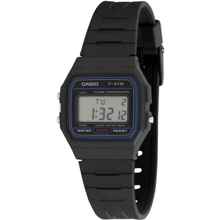 Reloj Digital Casio F-91w-1yer Collection para Hombre Negro Resistente Al Agua - 1