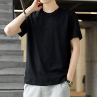 Camiseta De Verano Para Hombre Manga Corta Estilo Casual Cuello Redondo Color Sólido Versátil Ligera Y Transpirable - details 3