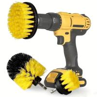 Kit De 4 Brocas Eléctricas Para Limpieza De Baño Y Cocina Cepillo De Limpieza Para Inodoro Escobillas De Nylon Para Piso Techo Y Ruedas De Coche Herramientas De Limpieza Doméstica Ambientalmente Amigables - details 0