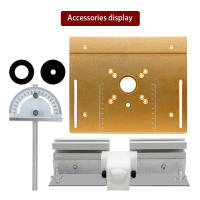 Placa De Inserto Para Mesa De Router C8 Máquina De Grabado Aluminio Aleación Placa Inversa Conjunto Talla Fresa Trimmer Plegable Para Carpintería - details 1