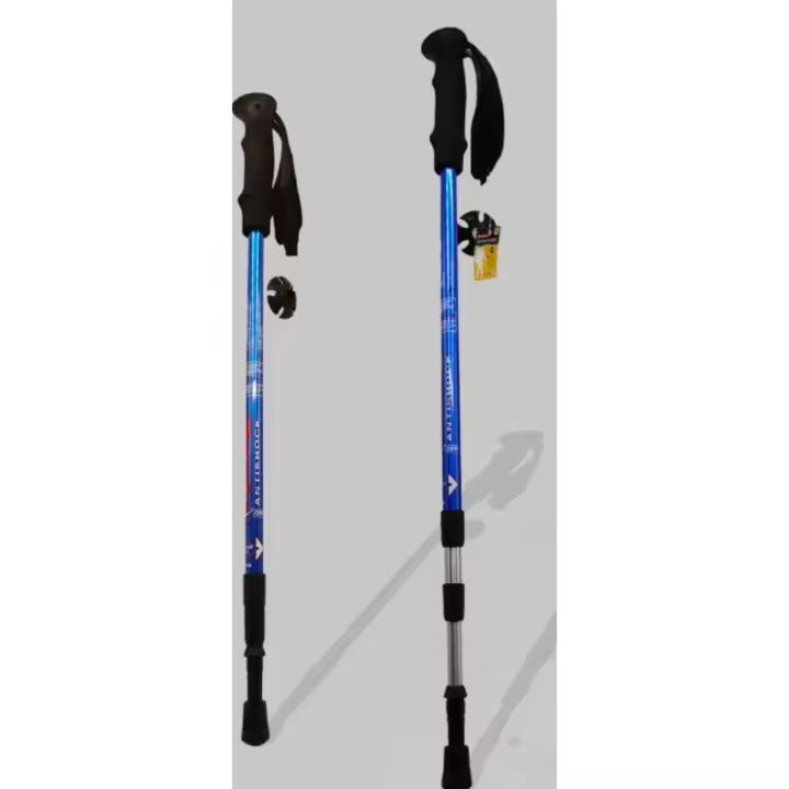 SET 2 Bastones de Trekking ultraligeros ajustables, bastón de aleación de aluminio para caminar, Trail Running, senderismo, Alpenstock plegable para turismo - 1