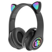 Auriculares Bluetooth Con Orejas De Gato Lindo LED Flash Stereo Plegables Inalámbricos Con Micrófo TF FM Para Niñas Regalos De Niños - details 11