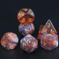 Juego De Dados Poliedros DND 7 Piezas Acrílico Colores Mezclados Y Brillo Juegos De Mesa RPG Souvenir Entretenimiento - details 7