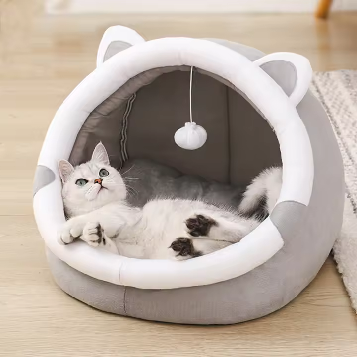 Casa De Gato Lindo Cama Para Mascotas Tentación De Gato Pequeño Sillón Para Perro Lavable Cesto De Gato Suave Para Gatos Casa De Mascotas Suministros - 1